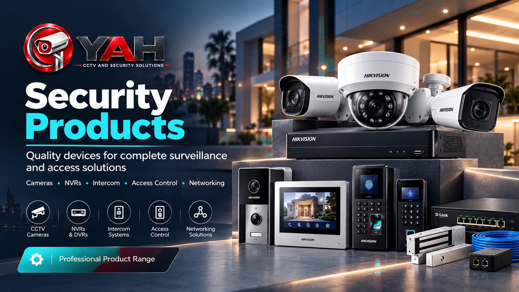 Professional CCTV and security products range